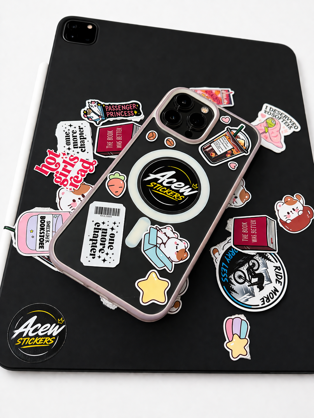 Set 40 de Stickere Cute Aesthetic pentru Telefon, Laptop & Tabletă