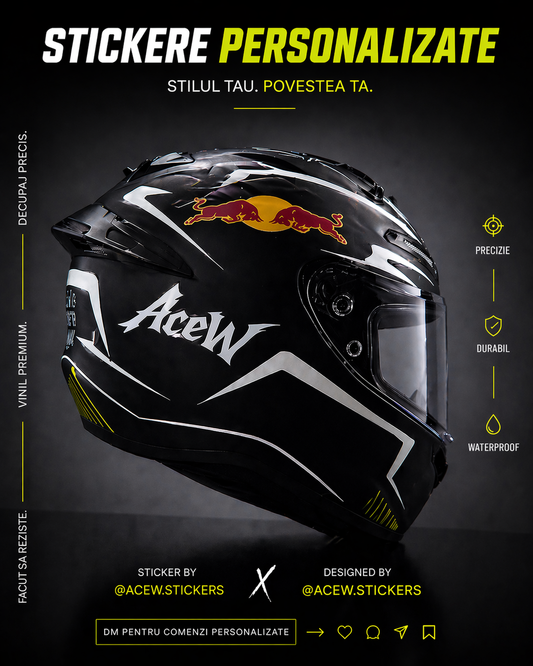 Sticker Personalizat Casca Moto