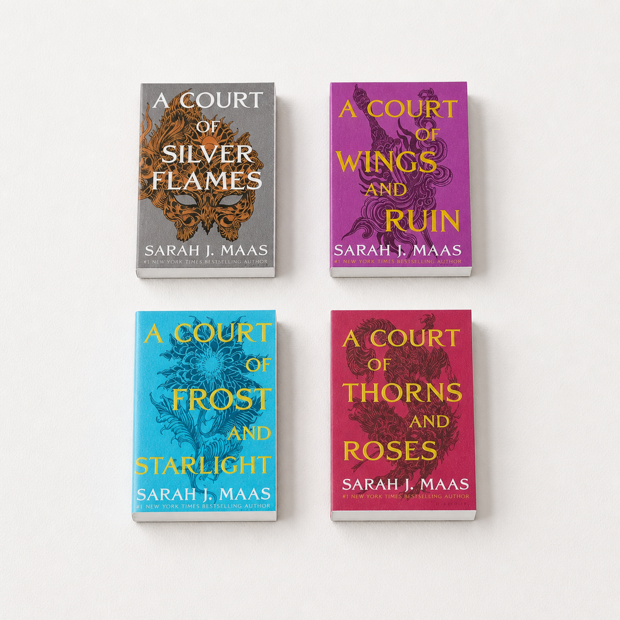 Set 4 Mini Books Decorative – A Court of Thorns and Roses🌹