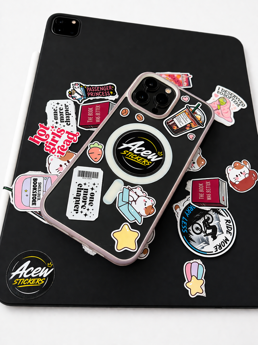 Set 40 de Stickere Cute Aesthetic pentru Telefon, Laptop & Tabletă